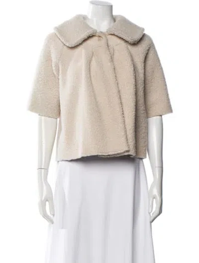 Pre-owned Co Shearling Fur Jacket In Neutral