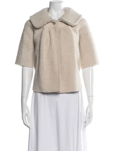 Pre-owned Co Shearling Fur Jacket In Neutrals