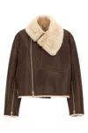 Co Shearling Jacket In Brown