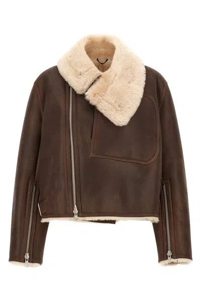 Co Shearling Jacket In Brown
