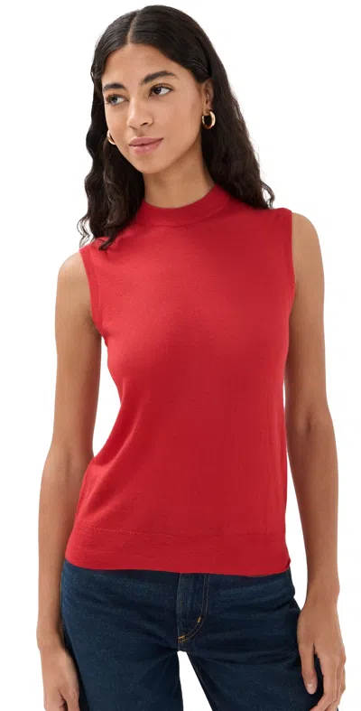 Co Shell Cashmere Tank Red