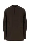 Co Brown Poplin Shirt In Brown