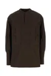 Co Brown Poplin Shirt In Brown