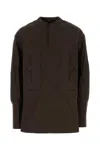 Co Brown Poplin Shirt In Brown