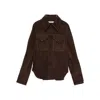 Co Buttoned Shirt Jacket In Brown