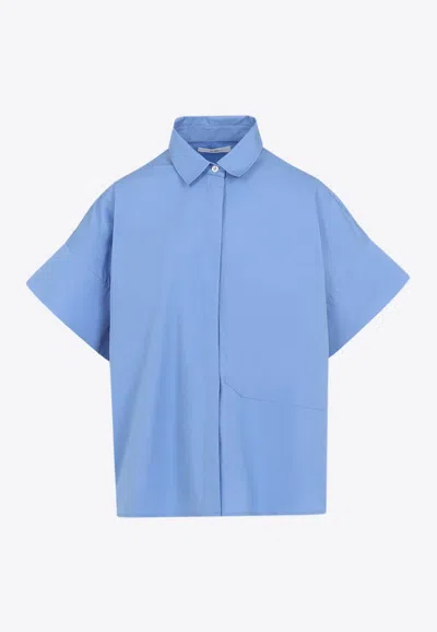 Co Short-sleeved Boxy Shirt In Blue