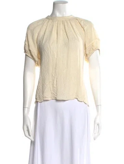 Pre-owned Co Silk Bateau Neckline Blouse In Neutral