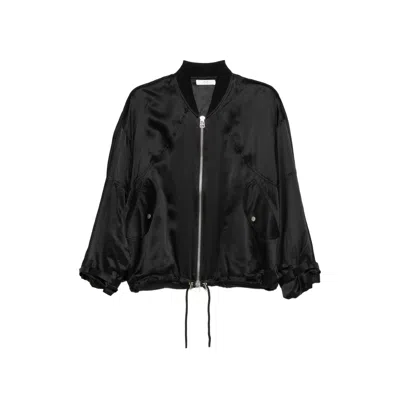 Co Silk Bomber Jacket In Black