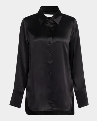 CO SILK BUTTON-DOWN SHIRT