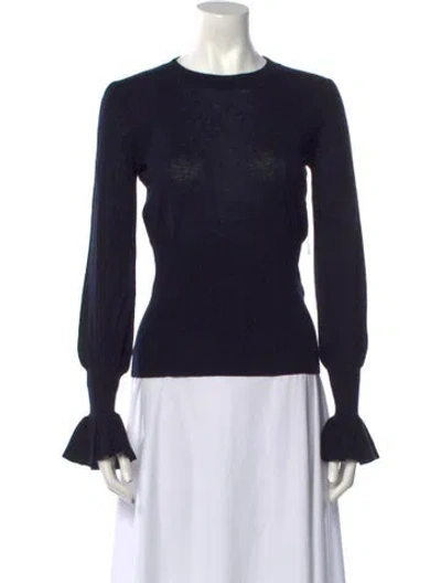 Pre-owned Co Silk Crew Neck Top In Black