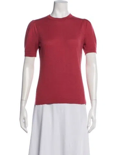 Pre-owned Co Silk Crew Neck T-shirt In Red