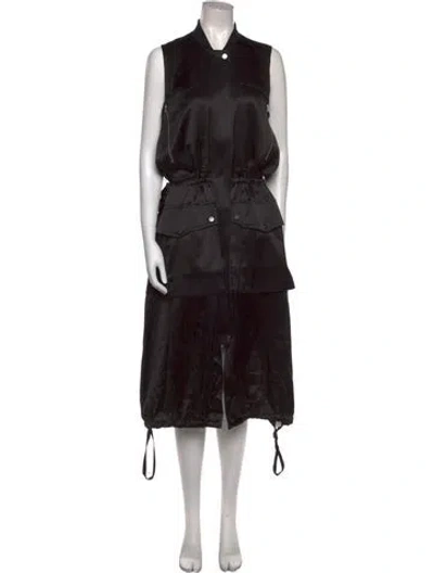 Pre-owned Co Silk Long Dress In Black