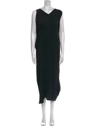 Pre-owned Co Silk Long Dress In Black