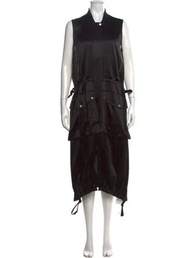 Pre-owned Co Silk Long Dress In Black