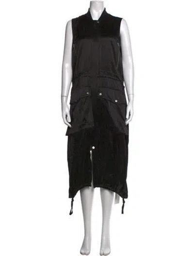 Pre-owned Co Silk Long Dress In Black