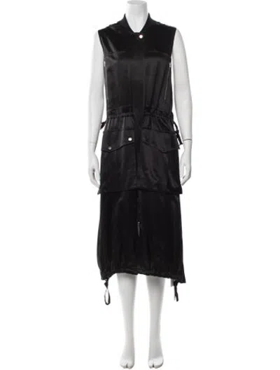 Pre-owned Co Silk Long Dress In Black