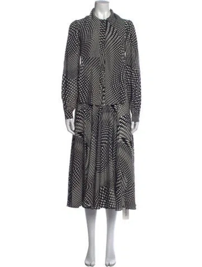 Pre-owned Co Silk Long Dress In Multi