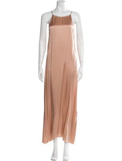Pre-owned Co Silk Long Dress In Pink