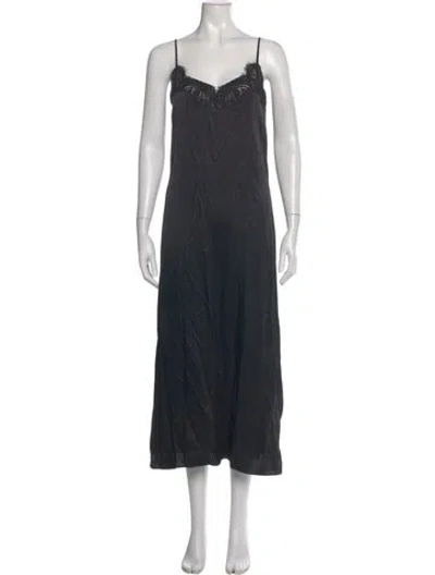 Pre-owned Co Silk Long Dress W/ Tags In Black