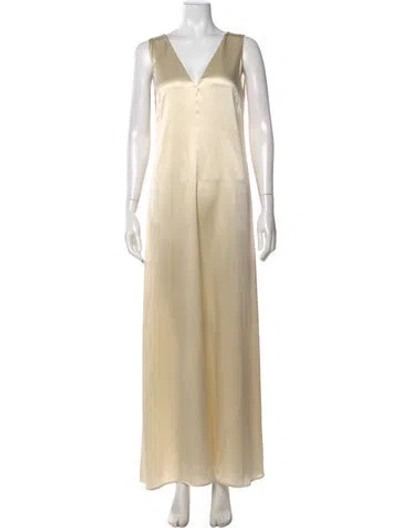 Pre-owned Co Silk Long Dress W/ Tags In White