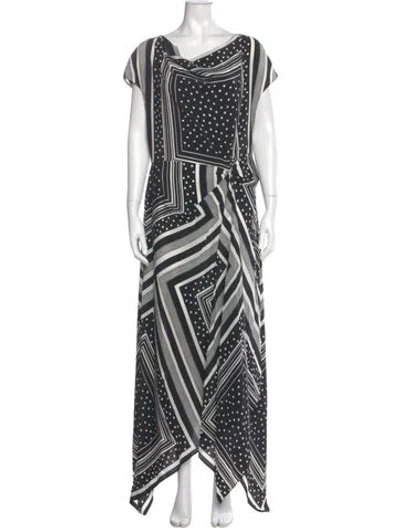 Pre-owned Co Silk Long Dress W/ Tags W/tags In Multi