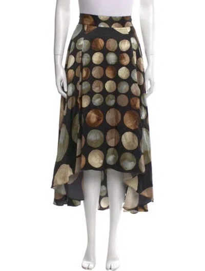 Pre-owned Co Silk Long Skirt In Black