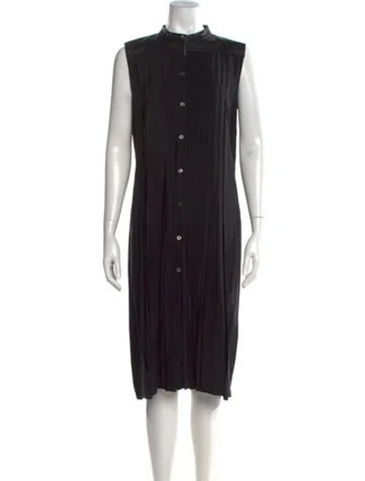 Pre-owned Co Silk Midi Length Dress In Black