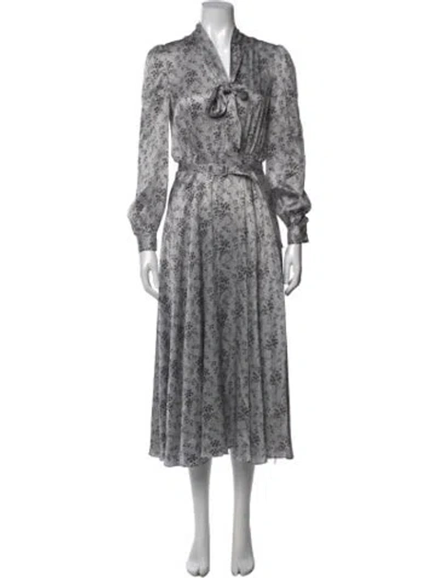 Pre-owned Co Silk Midi Length Dress In Black