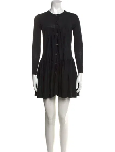 Pre-owned Co Silk Mini Dress In Black