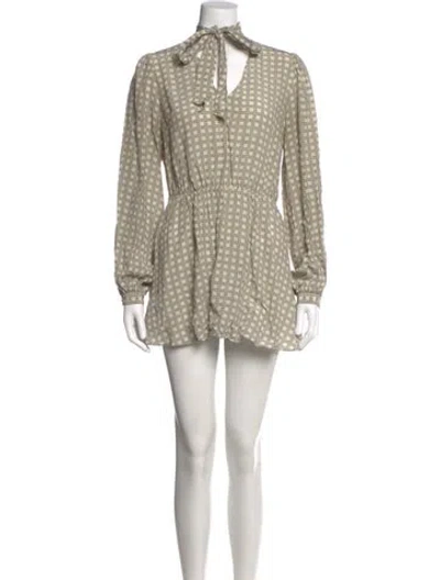 Pre-owned Co Silk Mini Dress In Neutrals