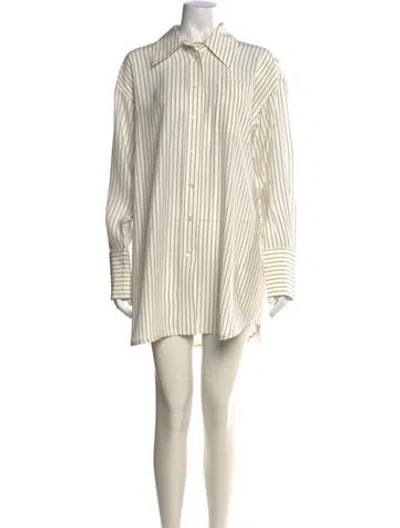 Pre-owned Co Silk Mini Dress W/ Tags In Neutral