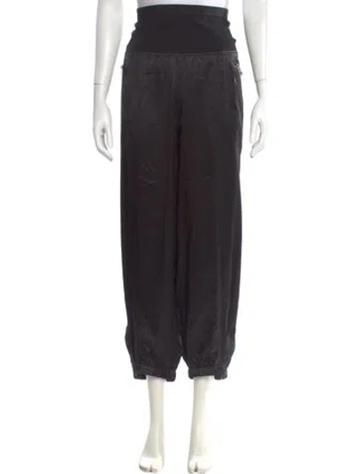 Pre-owned Co Silk Straight Leg Pants In Black