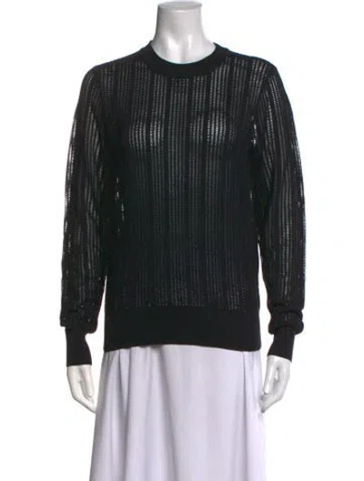 Pre-owned Co Silk Striped Sweater In Black