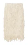 Co Silk-blend Fringed Maxi Skirt In Neutral