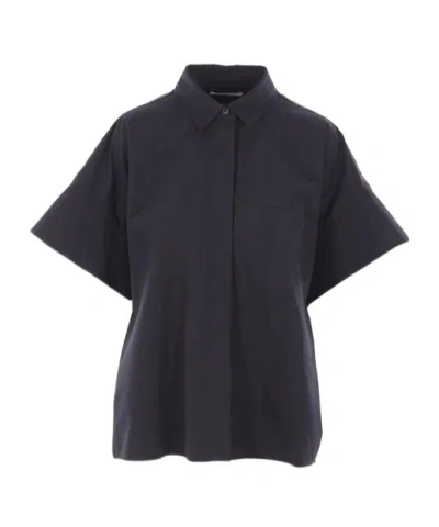 Co Single-breasted Short Sleeve Shirt In Black