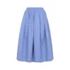 Co Paneled Tton-poplin Midi Skirt In Blue