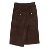 Co Flap-pocket Wrap Skirt In Brown