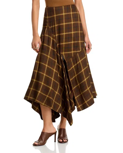 Co Slash Asymmetric Skirt In Brown
