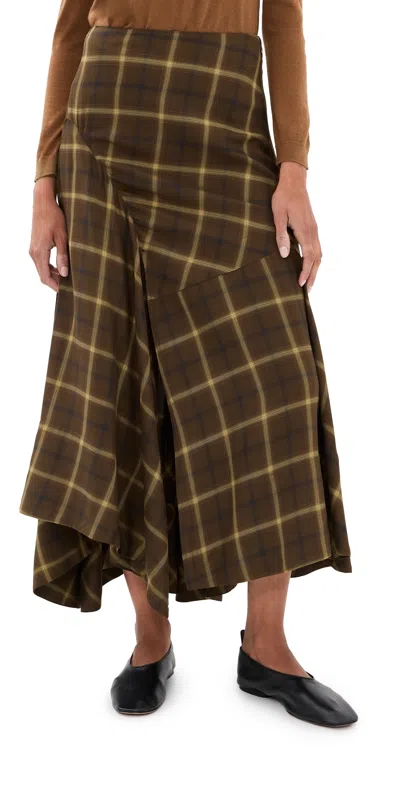 Co Slash Volume Skirt Cholate