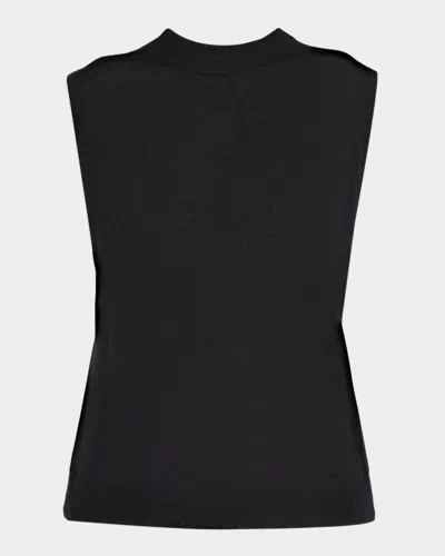 Co Sleeveless Cashmere T-shirt Sweater In Black