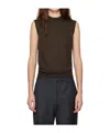 Co Brown Fine Cashmere Shell Vest In Brown