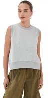 Co Sleeveless Sweatshirt Heathered Grey In Gray