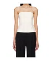 Co White Straight Neck Bustier In White
