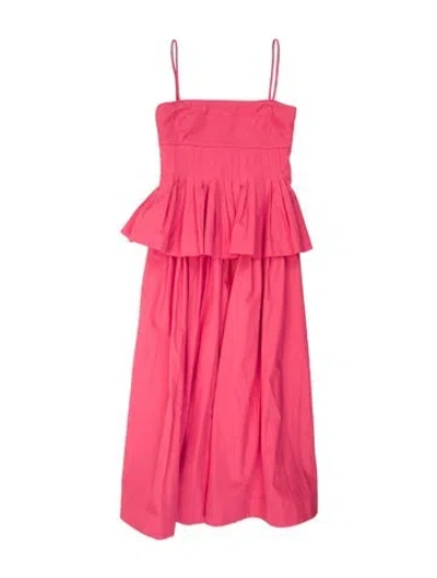 Pre-owned Co Square Neckline Long Dress In Pink