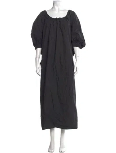 Pre-owned Co Square Neckline Long Dress W/ Tags In Grey