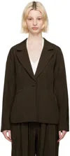 Co Woven Blazer In Slate Black