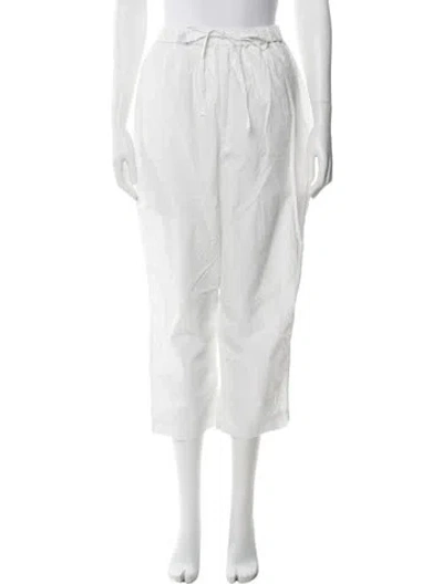 Pre-owned Co Straight Leg Pants In White