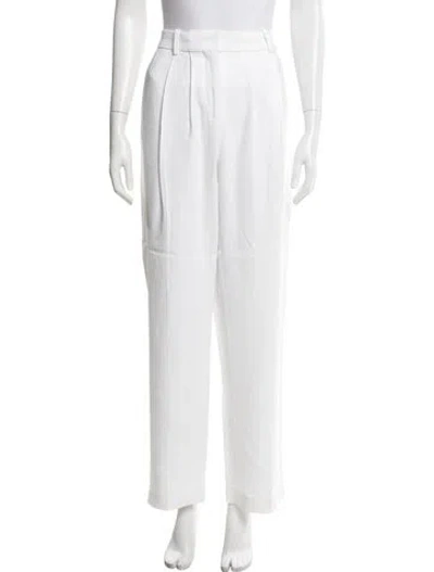Pre-owned Co Straight Leg Pants In White