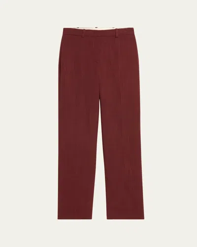 Co Straight Leg Vented Cuff Pants In Bordeaux