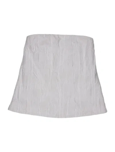 Pre-owned Co Strapless Crop Top In White